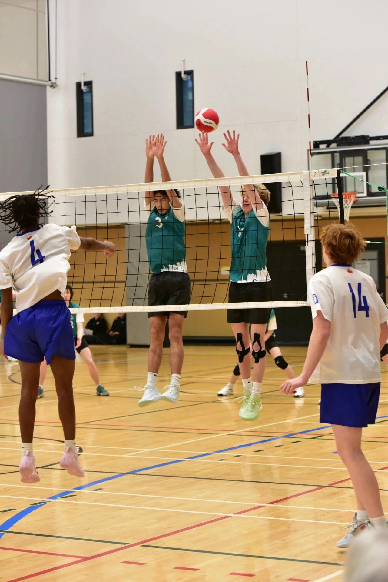Sky High athletes training during a volleyball session