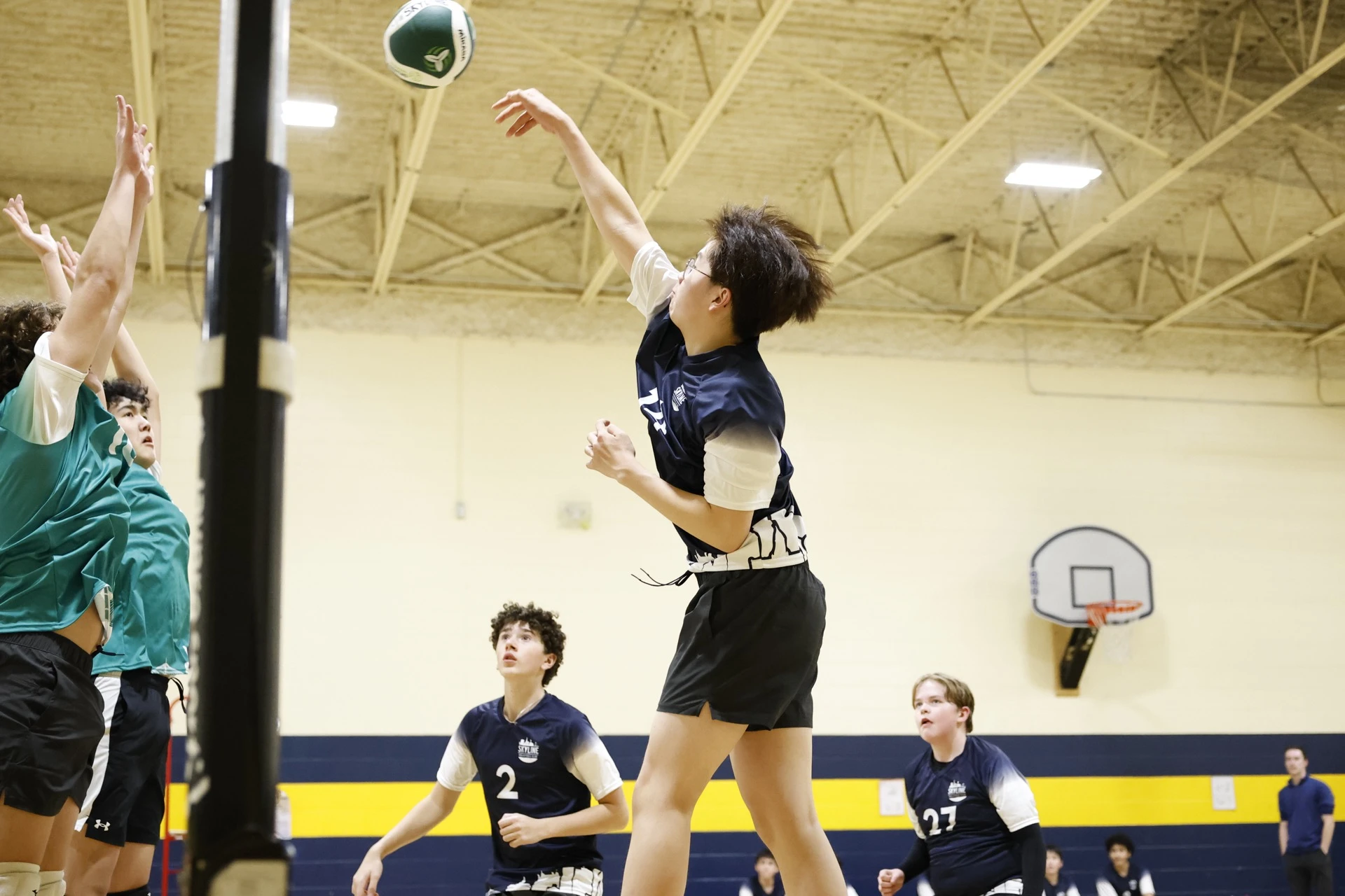 Athletes competing at a Sky Volleyball club event