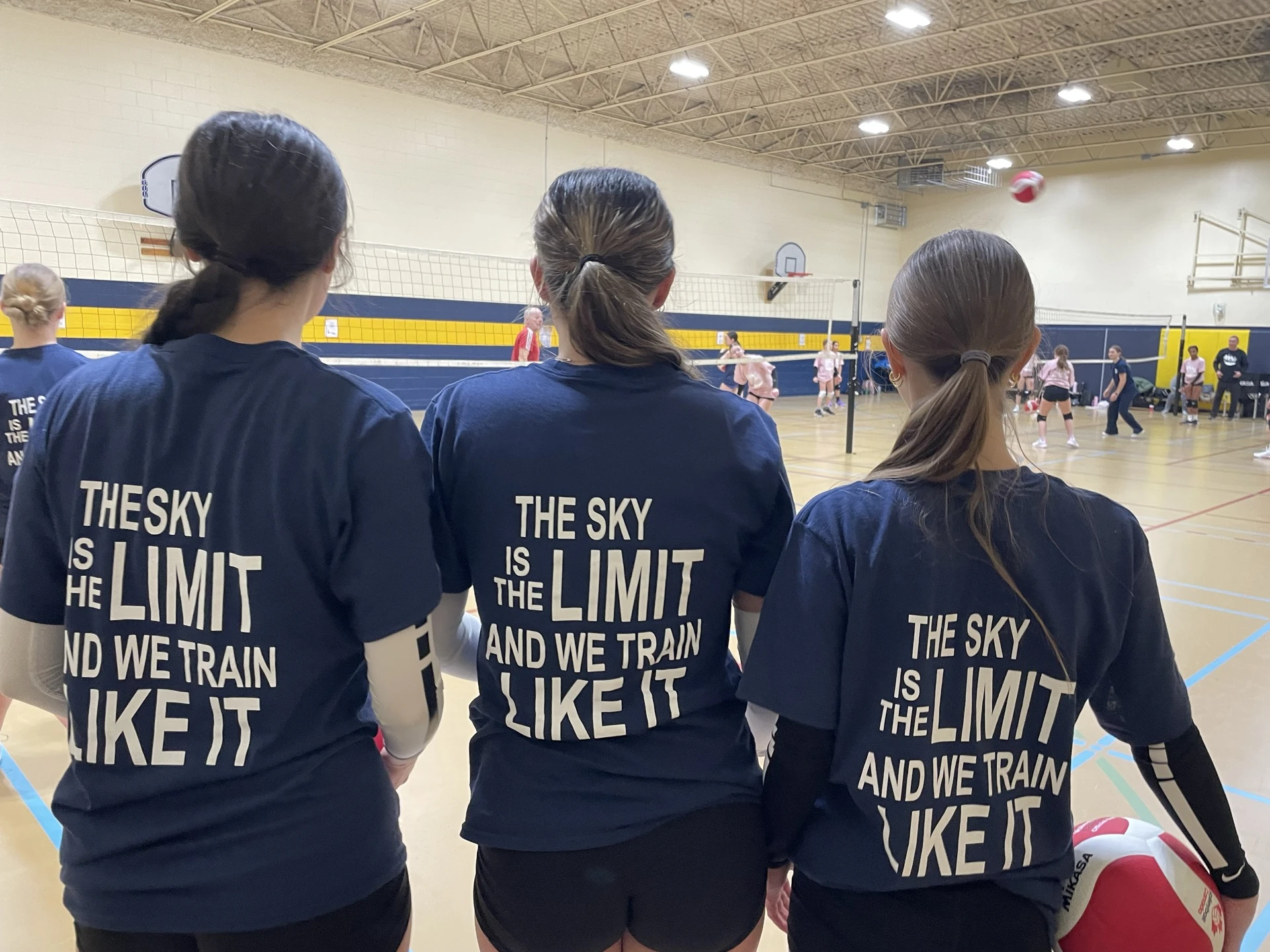 Sky Volleyball athletes in a club volleyball match