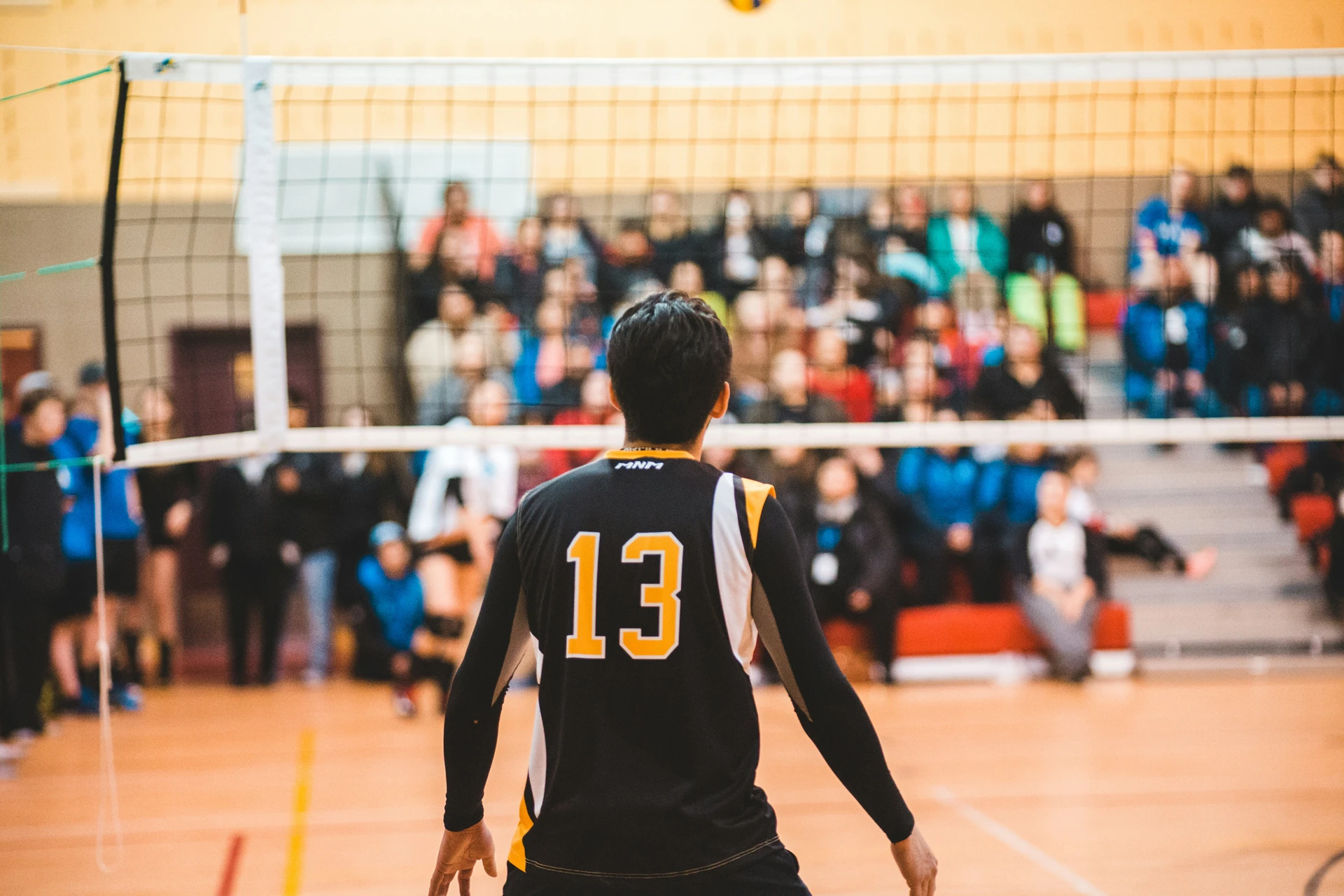 Skyline athletes training during a volleyball camp session