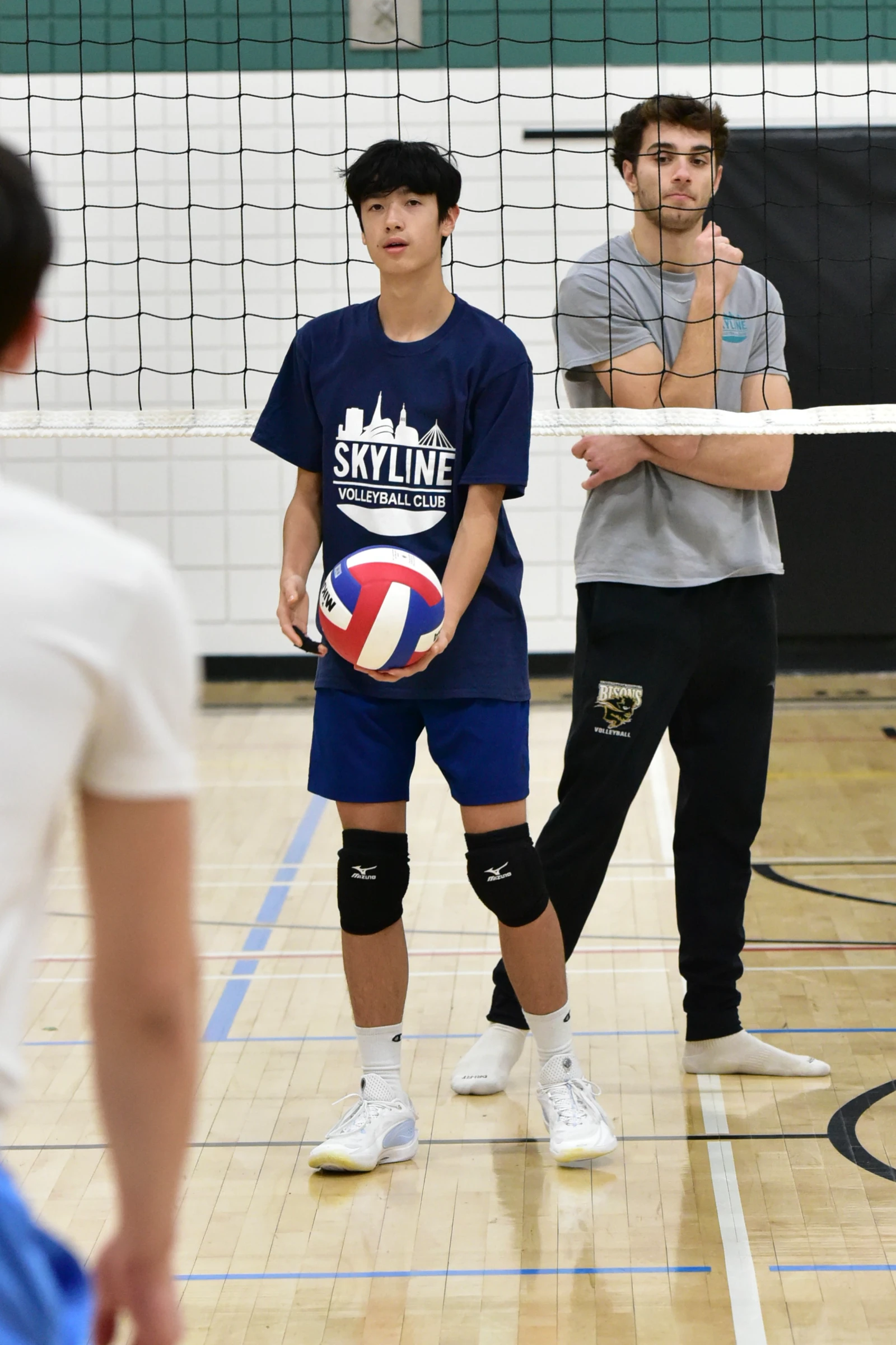 Team huddle during a Skyline volleyball session