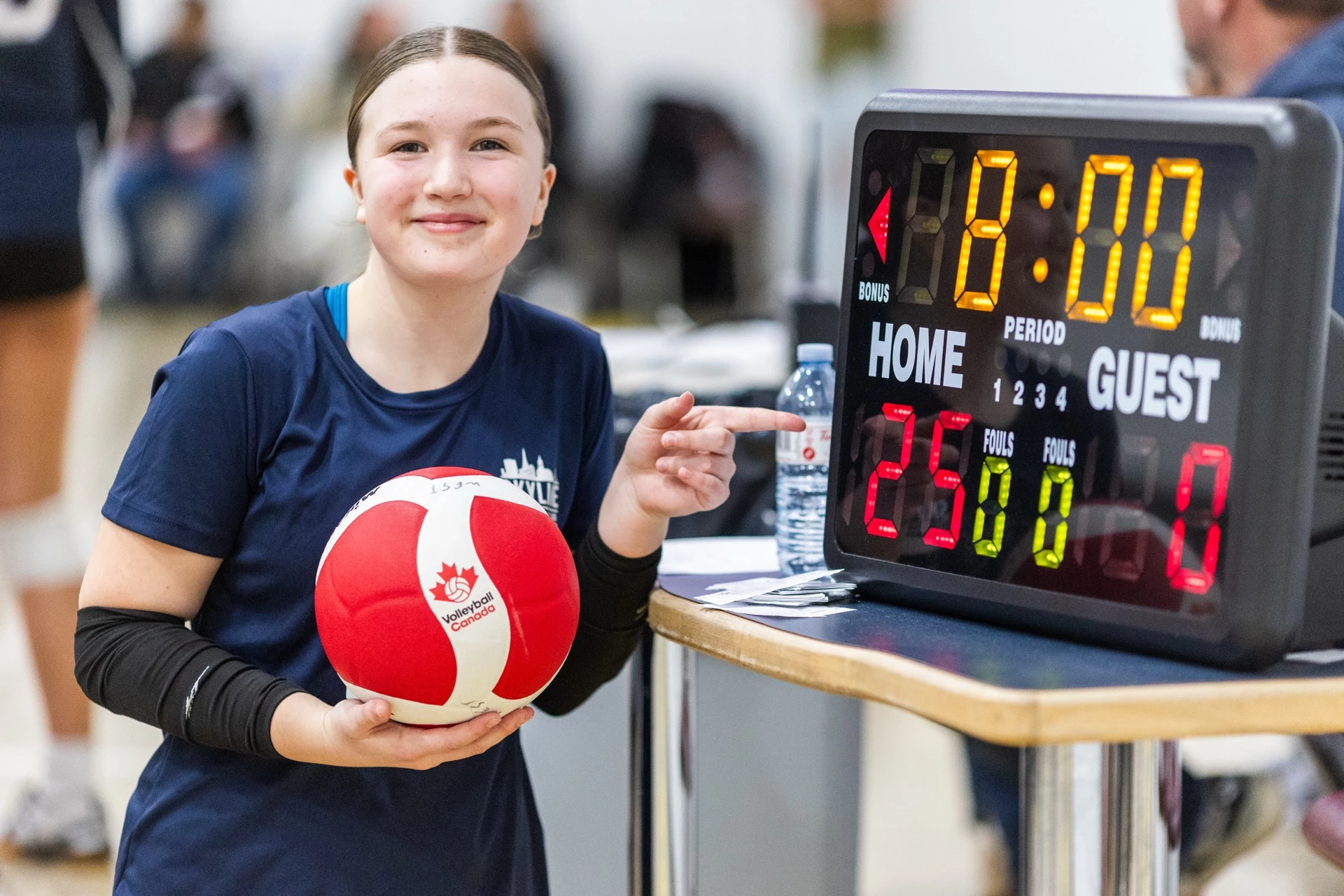 Teams competing at a Winnipeg volleyball tournament